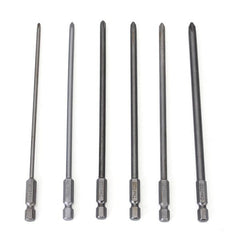 6pcs 150mm 3mm-6mm Magnetic Hex Cross Head Screwdriver Bit Set Electric Screwdriver