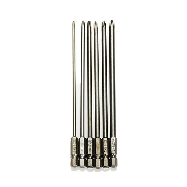 6pcs 150mm 3mm-6mm Magnetic Hex Cross Head Screwdriver Bit Set Electric Screwdriver