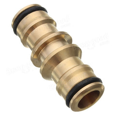 Brass Two-way Quick Joint Hose Connector Fitting For Wash Car Pipe Garden Water Hose