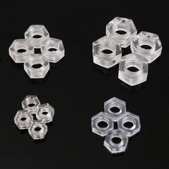 20pcs M3 to M6 PC Transparent Screws Nylon Screws Plastic Screws Nuts