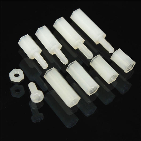 M2 Nylon Screw White Hex Screw Nut Nylon PCB Standoff Assortment Kit 120pcs
