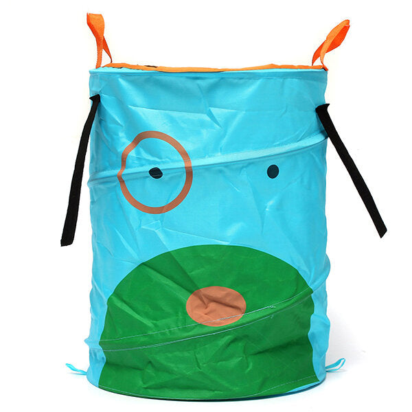 34x45cm Foldable Laundry Storage Basket Bathroom Cartoon Clothes Pants Bag