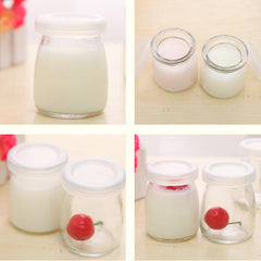 100ML Yogurt Milk Glass Bottle Pudding Cup High Temperature Resistant