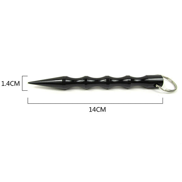 Tactical Pointed Kuboton Rod Keychain Key Ring EDC Outdoor Self Defend Tool