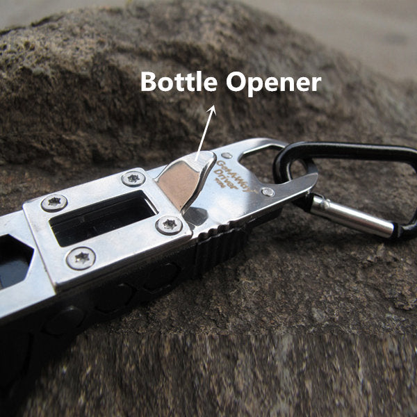 EDC Multi-functional Climbing Carabiner Paracord Buckle Screwdriver Flashlight Wrench Tool