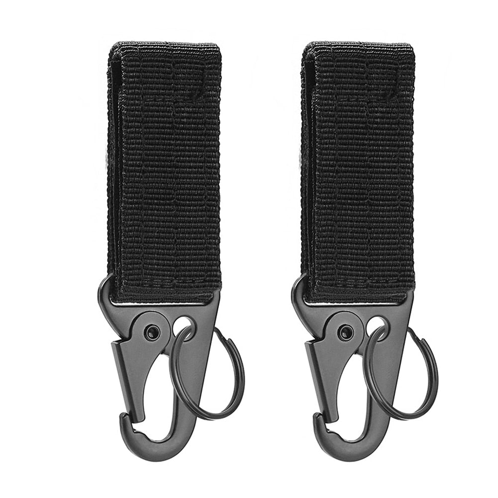 Tactical Hanging Buckle Molle Nylon Webbing Belt Triangle Buckle Outdoor Climbing Camping Tool Accessory Carabiner Keychain