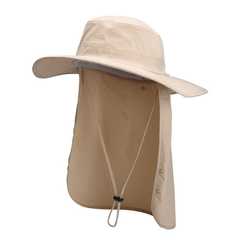 Unisex Fishing Hat Sun Visor Cap Hat Outdoor UPF 50 Sun Protection with Removable Ear Neck Flap Cover for Hiking camping cycling