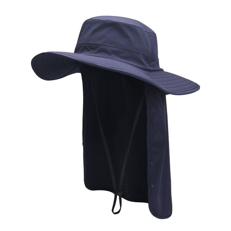 Unisex Fishing Hat Sun Visor Cap Hat Outdoor UPF 50 Sun Protection with Removable Ear Neck Flap Cover for Hiking camping cycling