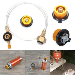 Gas Camping Adapter Survival Outdoor Stove Accessories Supplies Equipment Filling Cylinder Butane Refill Camp Cooking Supplies