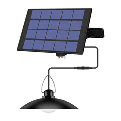 LED Solar Panel Light Powered Pendant Hanging Indoor Lamp Waterproof For Camping Garden Yard Cafe Bar Club Shed Lighting