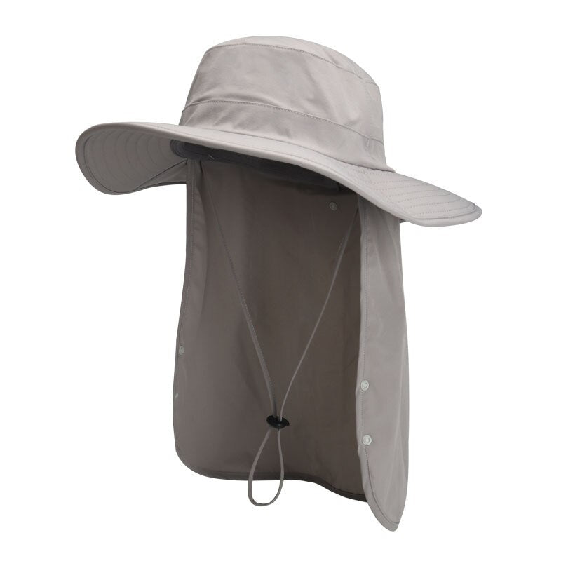 Unisex Fishing Hat Sun Visor Cap Hat Outdoor UPF 50 Sun Protection with Removable Ear Neck Flap Cover for Hiking camping cycling