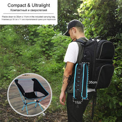Folding Camping Chair Fishing BBQ Hiking Chair Picnic Lightweight Extended Chair Outdoor Travel Foldable Beach Seat load 150kg