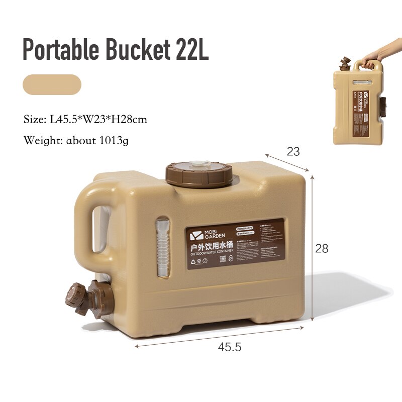 Camping Portable Water Bucket Can Canister Storage Tank Tourism Outdoor Equipment Picnic In Nature Shower Barrel Accessory Gear