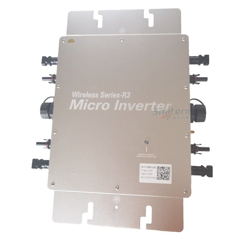 1200W Solar Grid Tie Inverter Input DC22V-60V to AC110V/220V WVC on grid Micro Power Inverter WIFI Version
