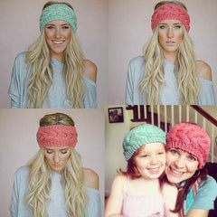 Winter Fashion Women Knitted Turban Headbands Warm Crochet Headwrap Wide Ear Warmer