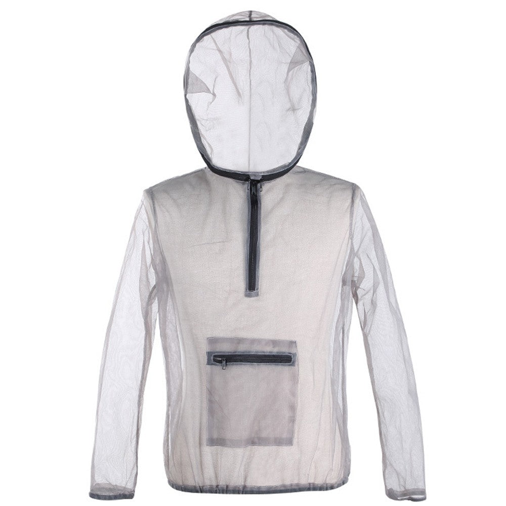 Ultralight Mesh Bug Jacket with Hood - Anti-Mosquito for Camping, Hiking, Fishing, Gardening