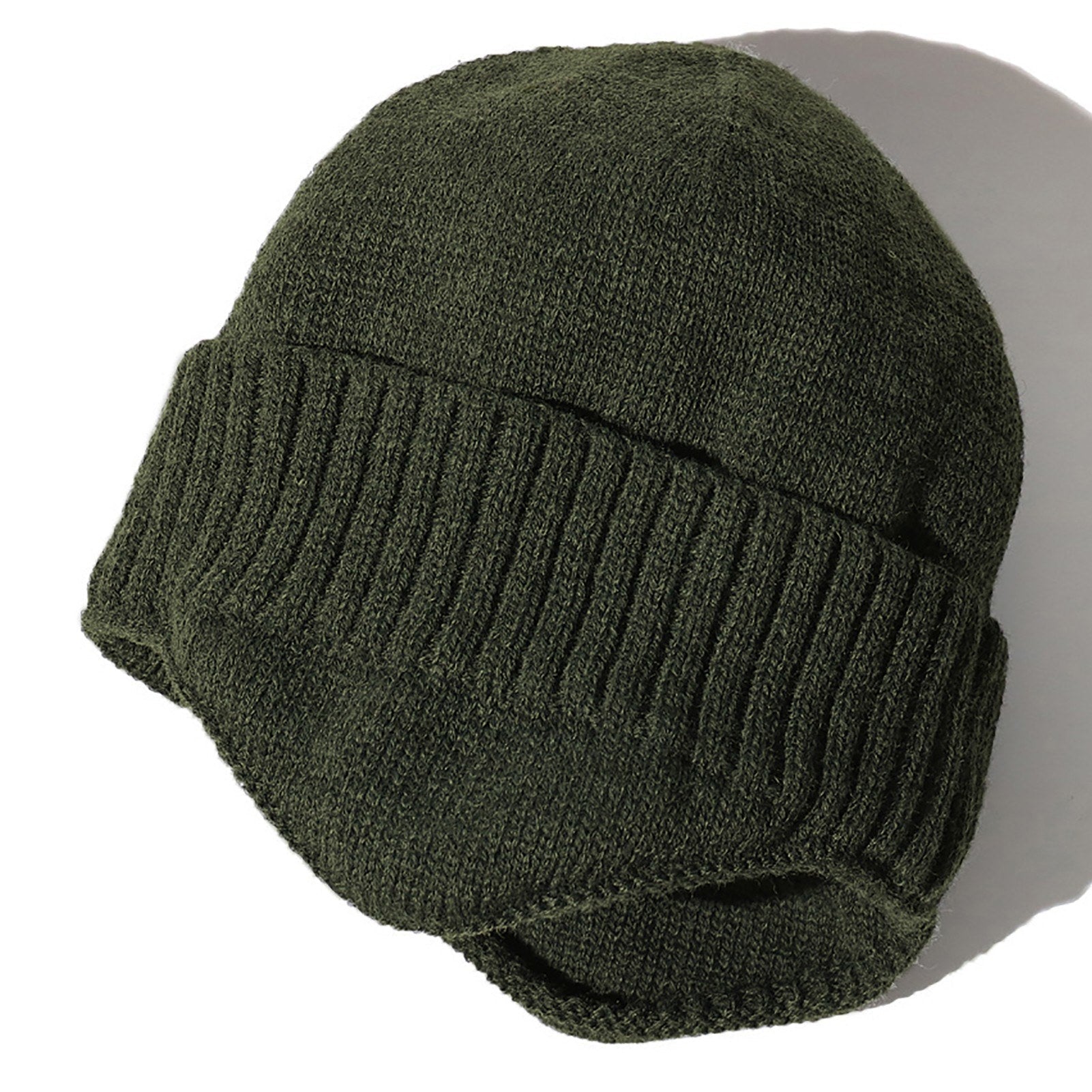 Men Women Winter Knitted Hat Warm Fleece Earflaps Windproof Outdoor Sport Cycling Beanie Hat