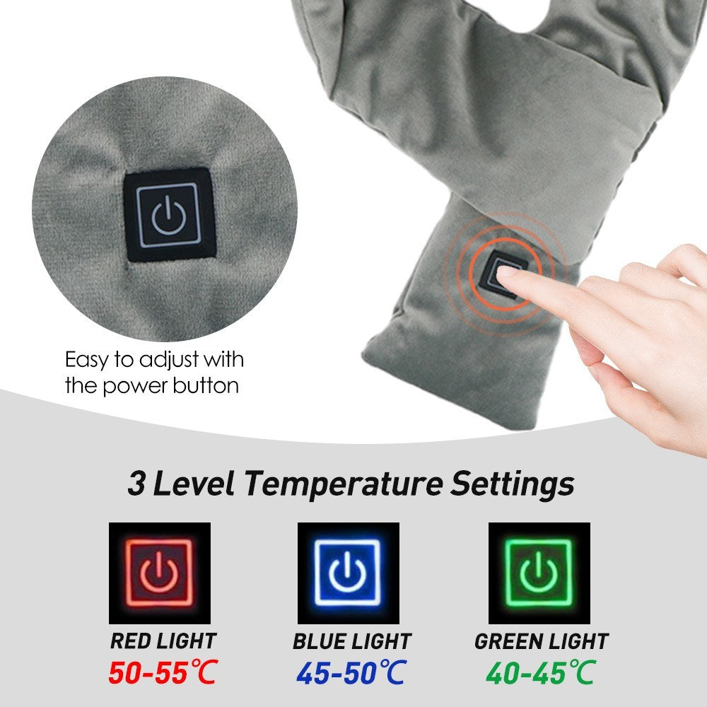Electric Heated Scarf USB Powered Heating Neck Warmer Winter Warm Neck Wrap for Men Women