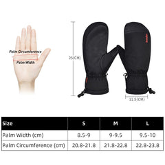 Winter Warm Gloves Windproof Water-resistant Snow Gloves Mittens for Outdoor Cycling Skiing Running