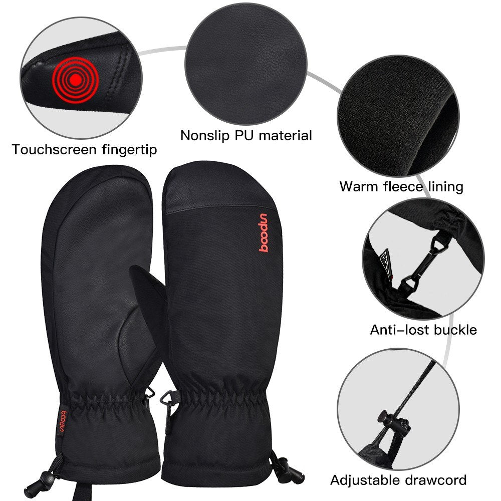 Winter Warm Gloves Windproof Water-resistant Snow Gloves Mittens for Outdoor Cycling Skiing Running