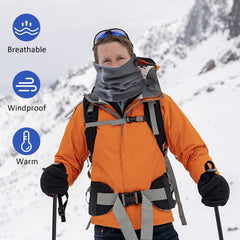 Adjustable Fleece Neck Gaiter Warmer Reflective Safety Face Cover Balaclava Winter Warm Outdoor Sport Scarf for Men and Women Skiing Cycling Running