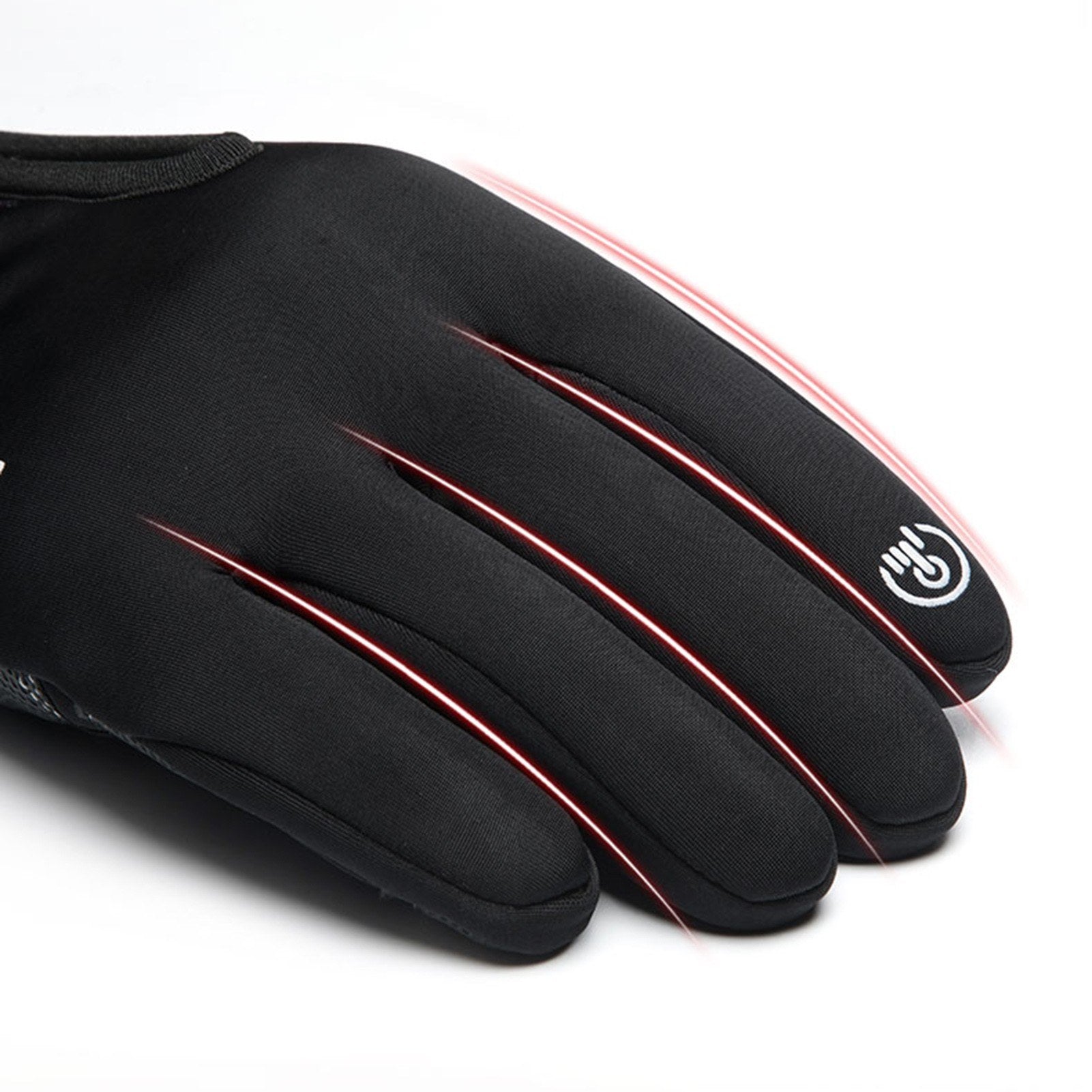 Winter Glove Warm Plush Lining N-on-slip Touching Screen with Zipper For Sport Bike Riding