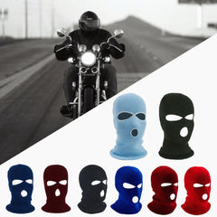 Thermal Face Mask Wind-proof 3 Hole Winter Knitted Cycling Mask Neck Warmer Motorcycle Under Helmet Lining Mask Caps Ultimate Thermal Retention Hat Full Face Cover Ski Mask