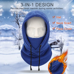 Winter Fleece Face Cover Windproof Ski Balaclava Warm Snow Hood for Motorcycling Skiing Ice Fishing Camping