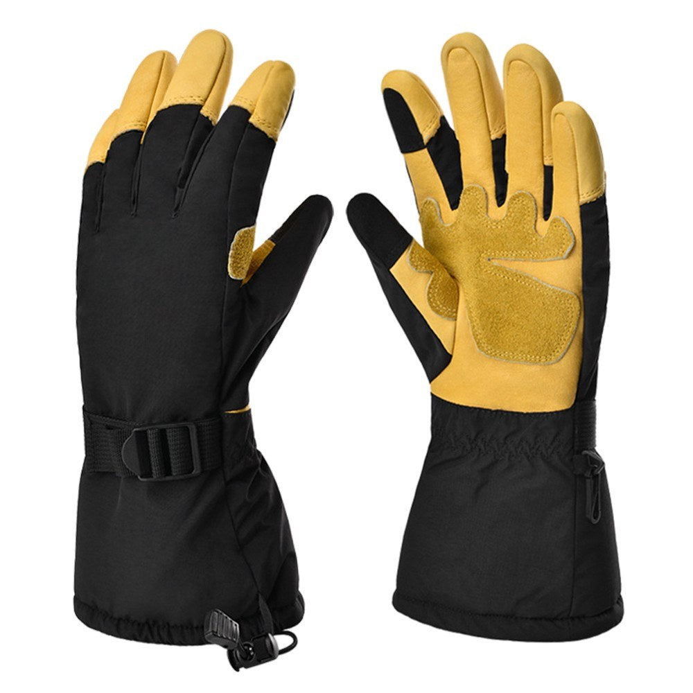 Snow Ski Gloves Windproof Winter Gloves Thermal Gloves Outdoor Warm Mittens Warm Full-Finger Mittens Cold Weather Hand Warmers for Skiing Driving Running Cycling