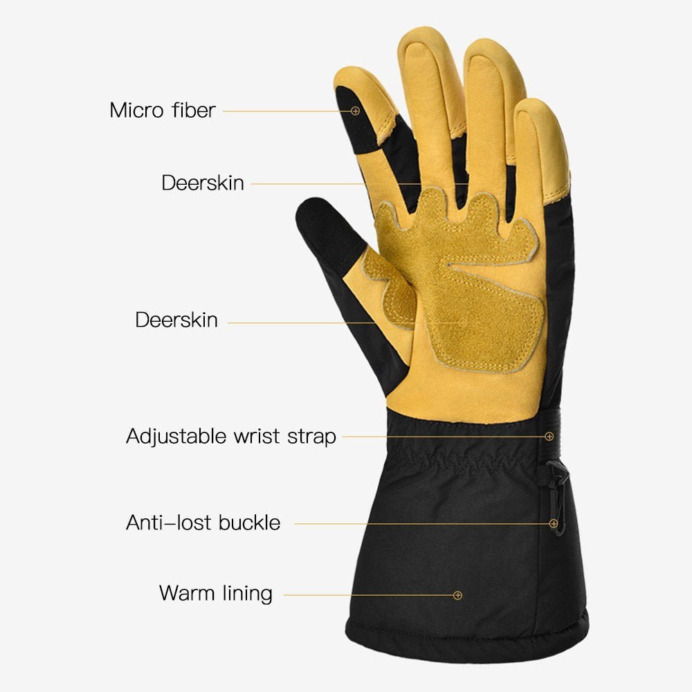 Snow Ski Gloves Windproof Winter Gloves Thermal Gloves Outdoor Warm Mittens Warm Full-Finger Mittens Cold Weather Hand Warmers for Skiing Driving Running Cycling