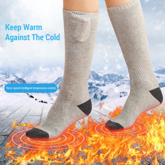 1 Pair Remote Control Heated Socks Electric Socks Rechargeable Warm Heating Socks with 4000mAh Power Bank