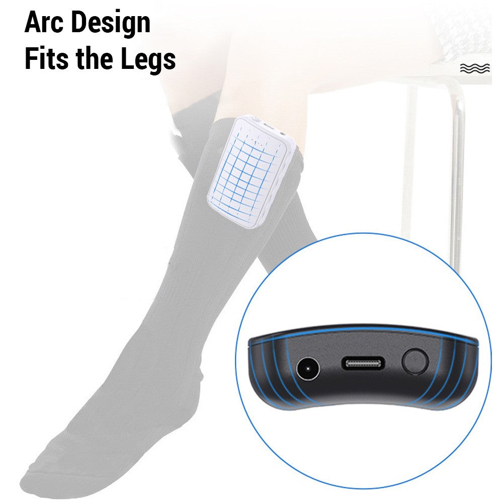 1 Pair Remote Control Heated Socks Electric Socks Rechargeable Warm Heating Socks with 4000mAh Power Bank