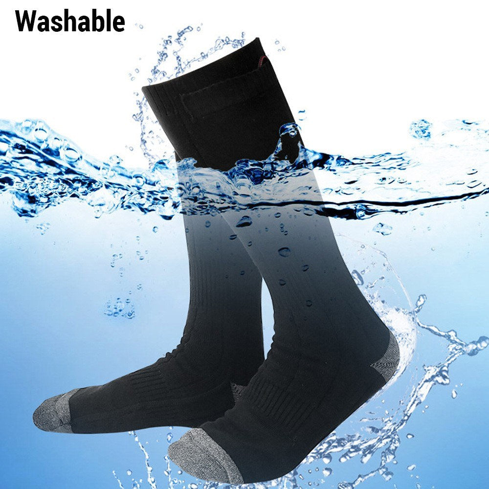 1 Pair Remote Control Heated Socks Electric Socks Rechargeable Warm Heating Socks with 4000mAh Power Bank