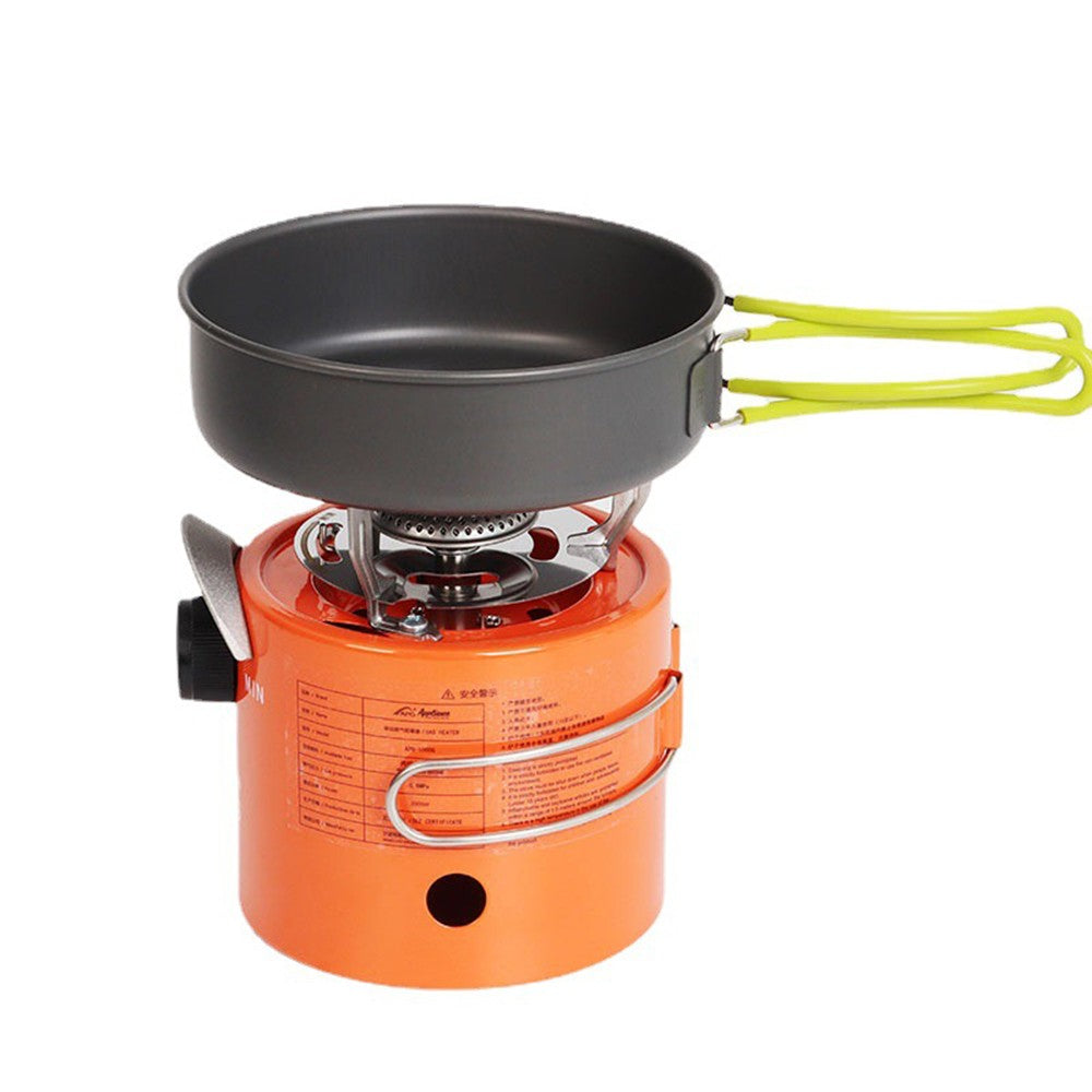 2-in-1 Portable 2000W Gas Heater Outdoor Camping Stove Heating Cooker for Ice Fishing Camping Hiking Picnicking Hunting