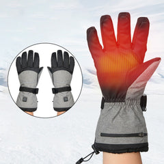 Electric Heated Gloves Waterproof Winter Gloves with 3 Heating Levels for Driving Skiing Hiking Fishing Hunting