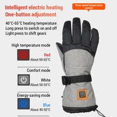 Electric Heated Gloves Waterproof Winter Gloves with 3 Heating Levels for Driving Skiing Hiking Fishing Hunting