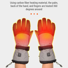 Electric Heated Gloves Waterproof Winter Gloves with 3 Heating Levels for Driving Skiing Hiking Fishing Hunting