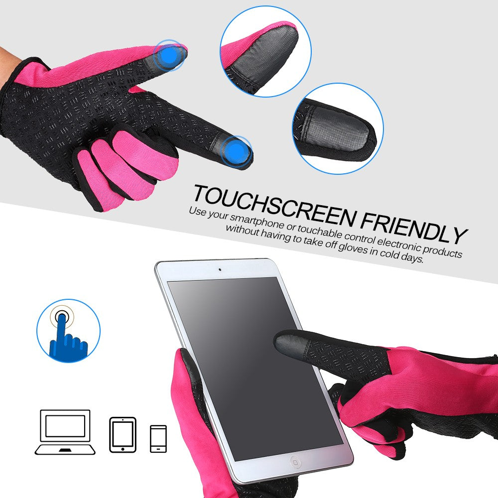 Touchscreen Cycling Gloves Windproof Winter Outdoor Sports Bike Riding Gloves Hand Warmers Skiing Mountaineering Motorcycle Racing