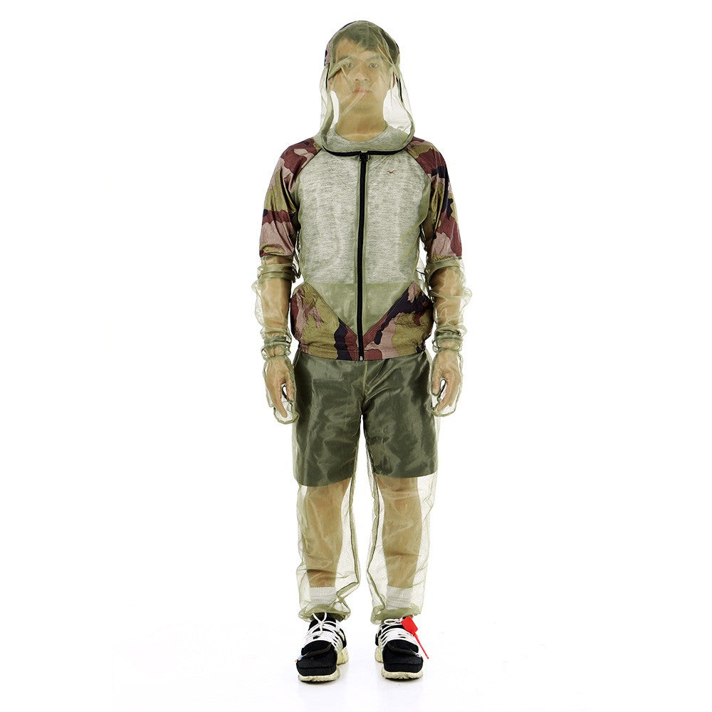 Outdoor Mosquito Repellent Suit: Bug Jacket with Hood for Fishing, Hunting, Camping