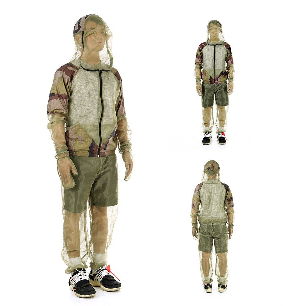 Outdoor Mosquito Repellent Suit: Bug Jacket with Hood for Fishing, Hunting, Camping