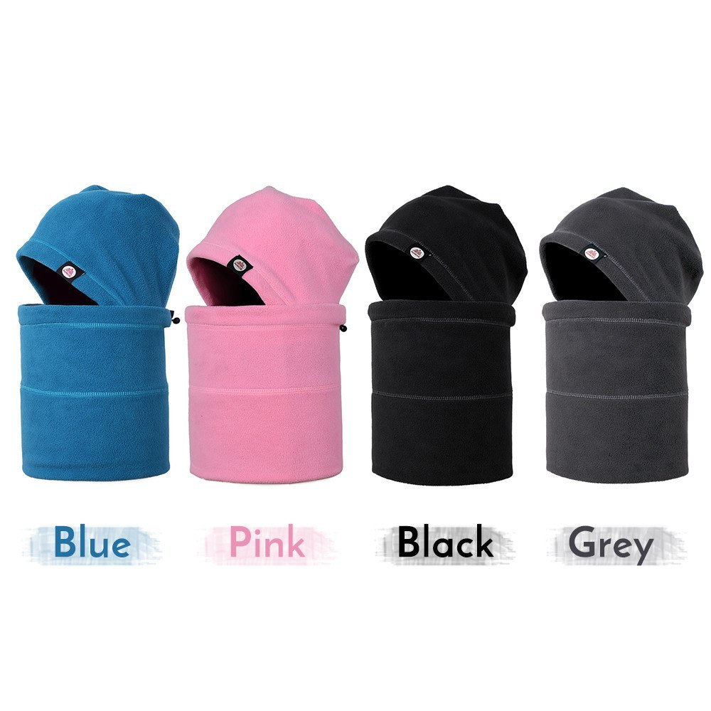 Winter Anti-static Fleece Neck Gaiter Hat Warmer SetSports Headgear Mask Hat Tube Mask Women Men