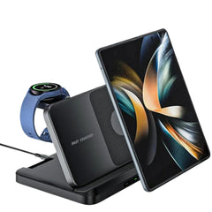 Foldable Wireless Charger Stand for Samsung Galaxy Z Fold 5 4 3 S23 Ultra, Watch 6 5, Buds2