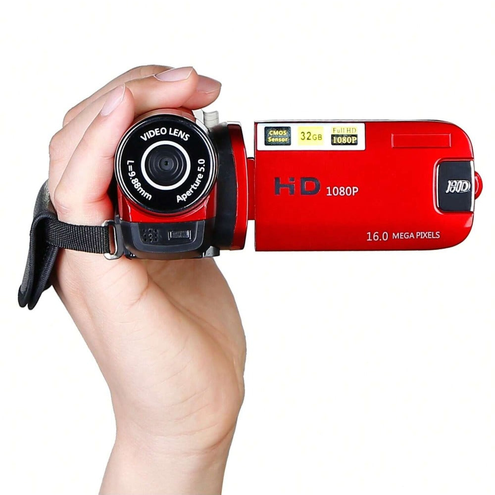 HD 1080P Digital Video Camcorder 2.7in 16X Zoom DV Camera with Fill Light and Selfie Function