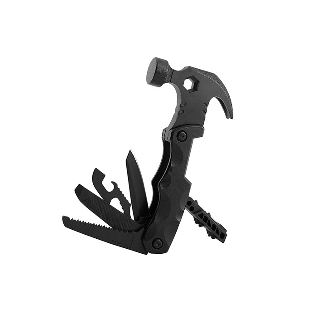 9 In 1 Multi-functional Claw Hammer Outdoor Portable Multi-functional Tool Suitable For Outdoor Camping Home Emergency etc.