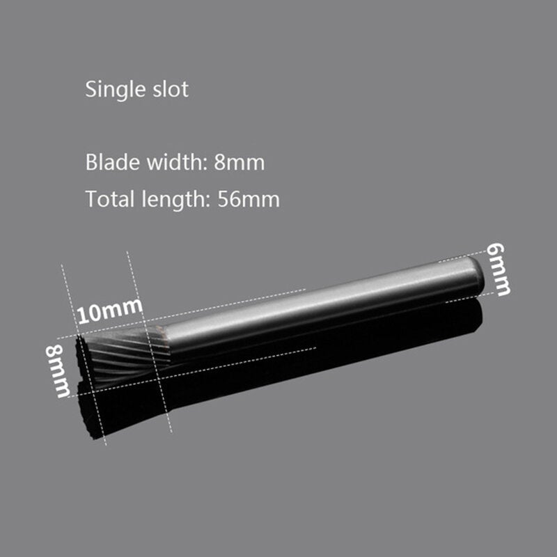 Tungsten Steel Wood Carving Milling Cutter N-type Inverted Cone Rotary File