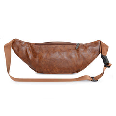 Tool Belt Bag Multi-functional Chest Tote Zipper Polyurethane Leather Travel Waist Bag