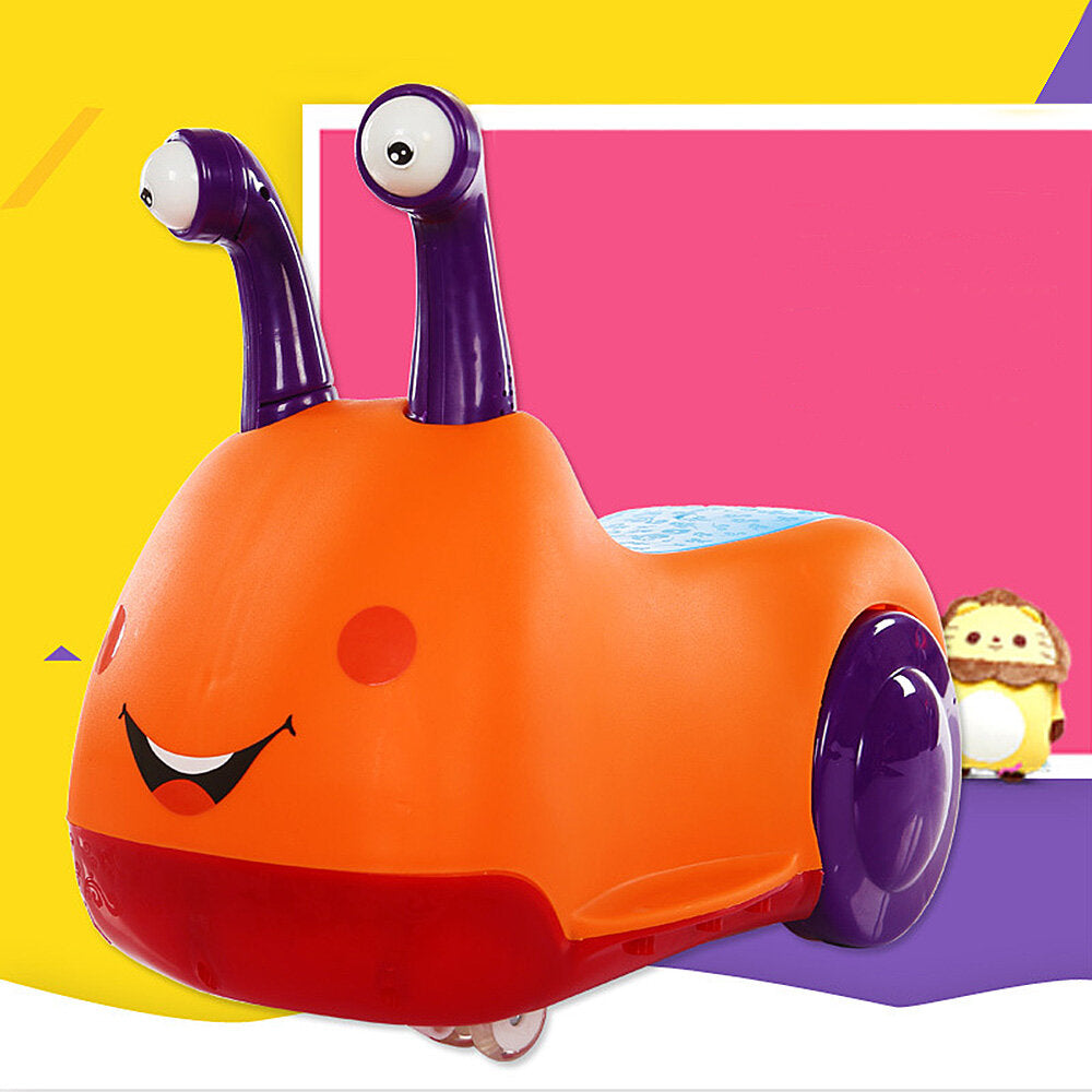 Cartoon Scooter Car with Hidden Storage Basket and PP Tires for 1-3 Years Old