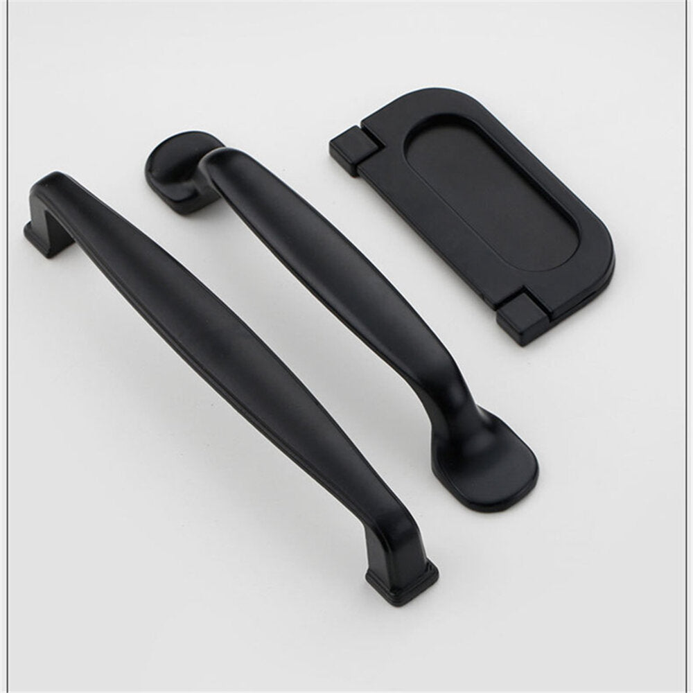 Aluminum Alloy Black Handles For Furniture Cabinet Knobs And Handles Kitchen Handles Drawer Knobs Cabinet Pulls Cupboard Handles Knobs