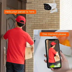 HD 4MP Smart IP Camera Full Color Night Vision WIFI AI Intelligence Two Way Audio Smoke Alarm Absence Detection Outdoor Waterproof Security Camera