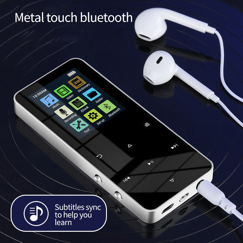 1.8 Inch MP3 Player bluetooth With Radio FM Record Metal Touch HiFi Mini Portable Walkman MP4 Lossless Music